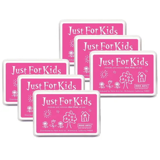 Just for Kids&reg; Ink Pad, Hot Pink, Pack of 6 {1}