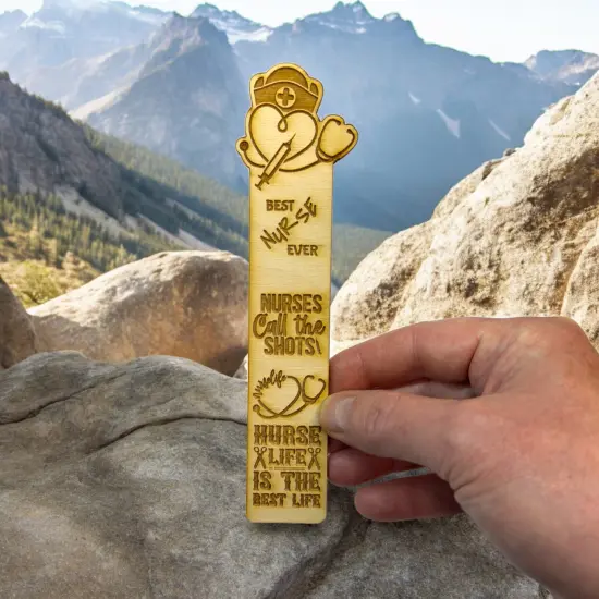 Bookmark - Best Nurse Ever - Birch wood {5}