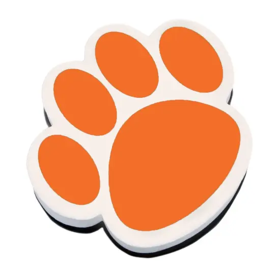 Magnetic Whiteboard Eraser, Orange Paw, Pack of 6 {2}
