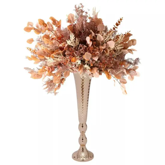 10Pcs Gold Flower Vases Wedding Table Centerpieces 20.5" {3}