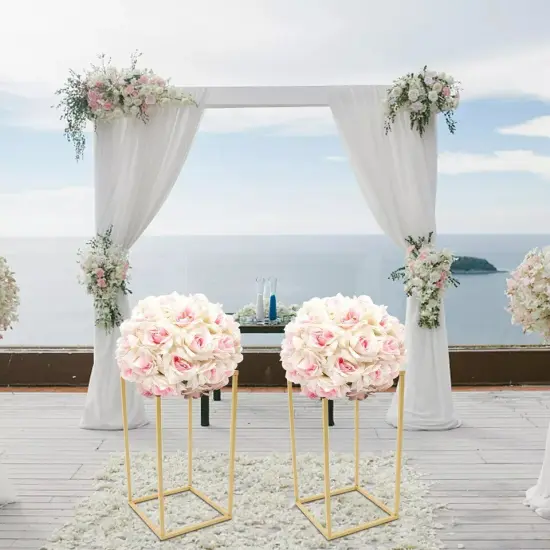 Wedding Artificial Flower Road Metal Column Stand Floor Wedding Guiding Stand {1}