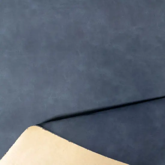 Kitcheniva Suede Vinyl Fabric Faux Leather Self Adhesive 52" Dark moon blue {1}