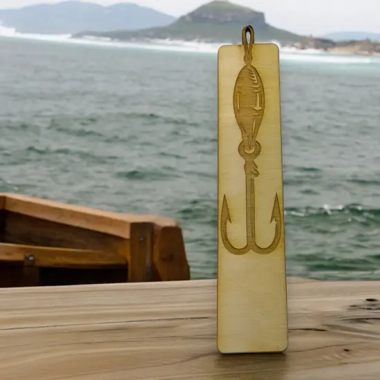 Bookmark - Fish Hook - Birch wood {3}
