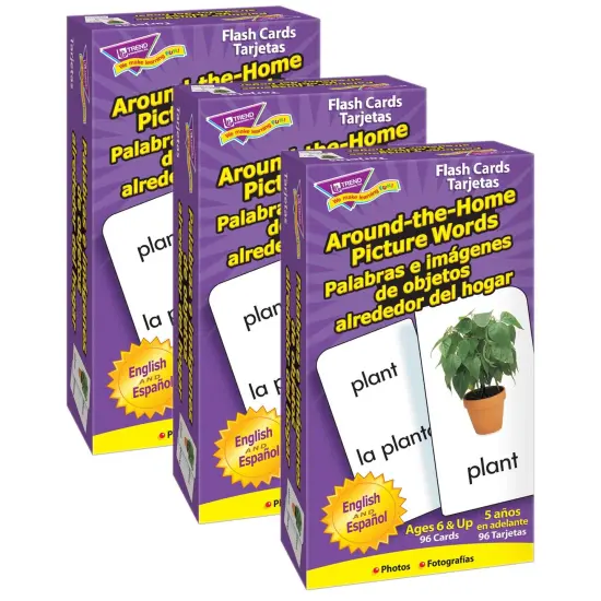 Around-the-Home/Palabras (EN/SP) Skill Drill Flash Cards, 3 Packs {1}