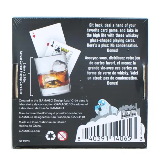 Whiskey Glass-Shaped Playing Cards | 52 Card Deck + 2 Jokers {4}