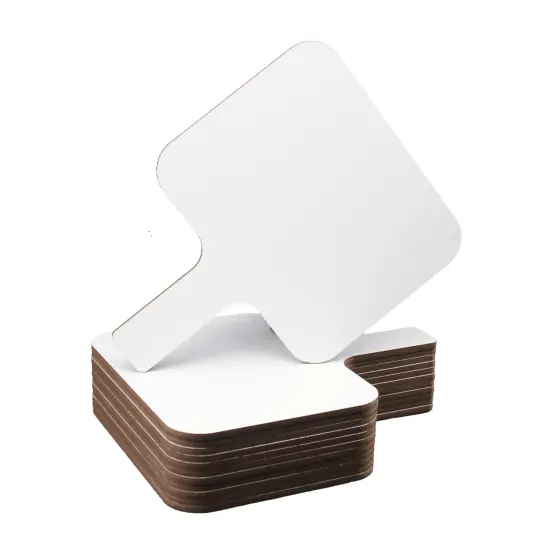 Single-Sided Rectangular Dry Erase Answer Paddle, 8" x 9.75", Pack of 12 {1}