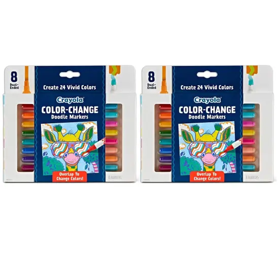 Doodle & Draw Color Change Doodle Marker, 8 Per Pack, 2 Packs {1}