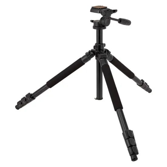SoHo Urban Artist Deluxe Durable Aluminum Camera Tripod w/ Tripod Weight Bag, 3-Way Tilting Head, Telescoping Legs, Quick Release Plate, Adjusts 24.5-58in, Bubble Level, Compass, & Nylon Carrying Case {3}