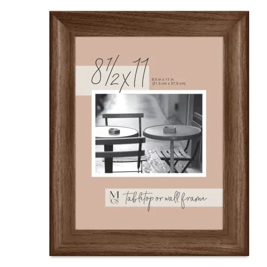 MCS Classic Edge Frame - 8-1/2" x 11", Walnut with Easel Back {1}