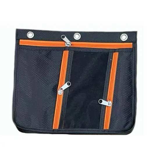 Expanding Pencil Pouch, 3 Pocket, 11"W x 9.5"H x 1"D, Assorted Colors, Pack of 24 {2}