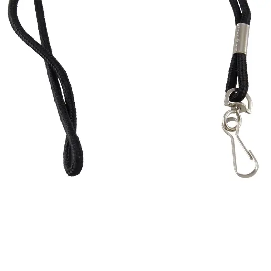 Standard Lanyard Hook Rope Style, Black, Pack of 24 {4}