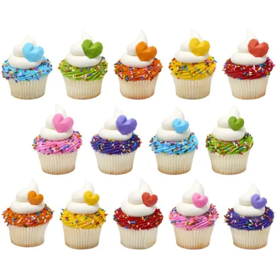 Low Poly Heart Dec-Ons&reg; Decorations 12ct {4}