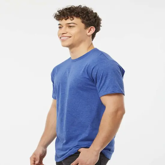 Tultex&reg; Fine Jersey Crew Neck Short Sleeve Tee Heather purple {5}