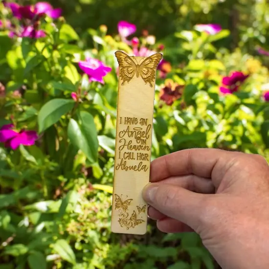Bookmark - I have an angel in heaven I call her Abuela - Birch wood {6}