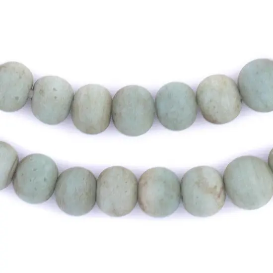 The Bead Chest&reg; Ancient Style Java Glass Beads, 24+ Inch Strand, 11mm Beads, Available in 13 Colors White {2}