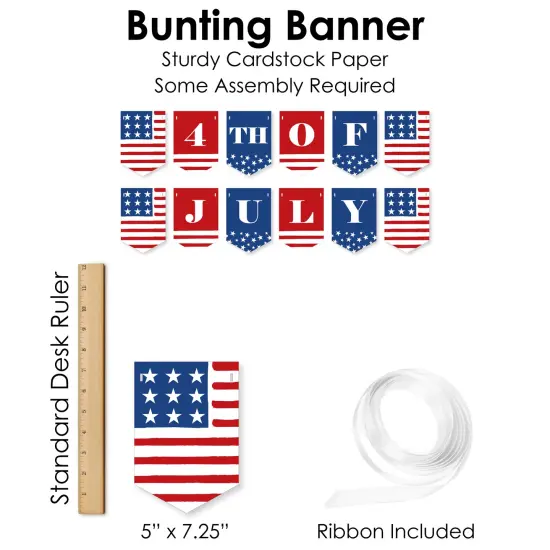 Big Dot of Happiness Stars & Stripes - DIY Patriotic Party Signs - Snack Bar Decorations Kit - 50 Pieces {7}