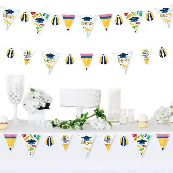 Big Dot of Happiness 30 Piece Elementary Graduation Party Pennant Triangle Banner {3}