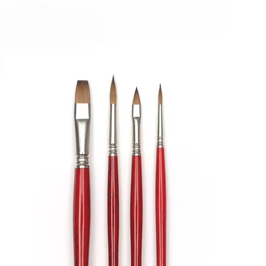 Blick Master Kolinsky Sable Brush Set - Set of 4, Long Handle {1}