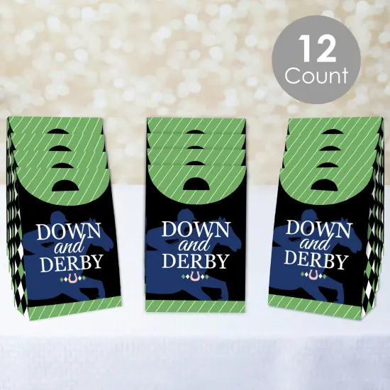 Big Dot of Happiness Kentucky Horse Derby - Horse Race Gift Favor Bags - Party Goodie Boxes - Set of 12 {3}