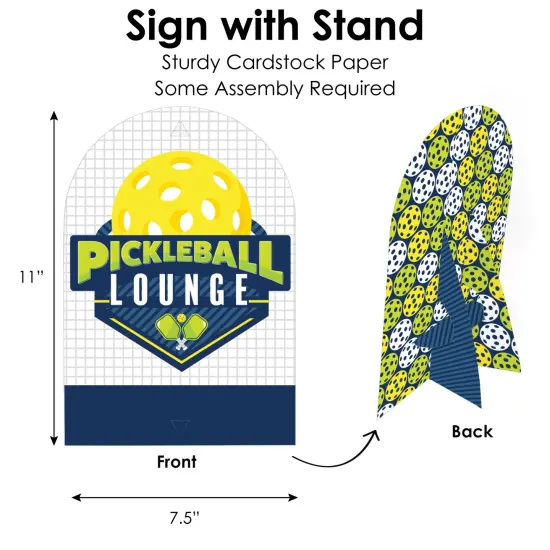 Big Dot of Happiness Let&rsquo;s Rally - Pickleball - DIY Birthday or Retirement Party Concession Signs - Snack Bar Decorations Kit - 50 Pieces {6}