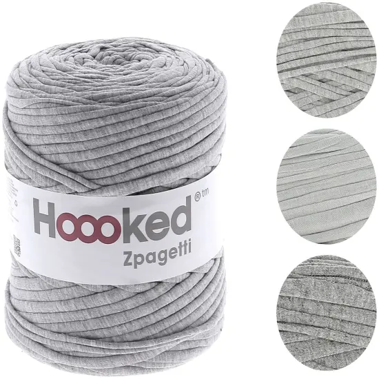 Multipack of 4 - Hoooked Zpagetti Yarn-Sporty Gray - Medium Gray Shades {2}