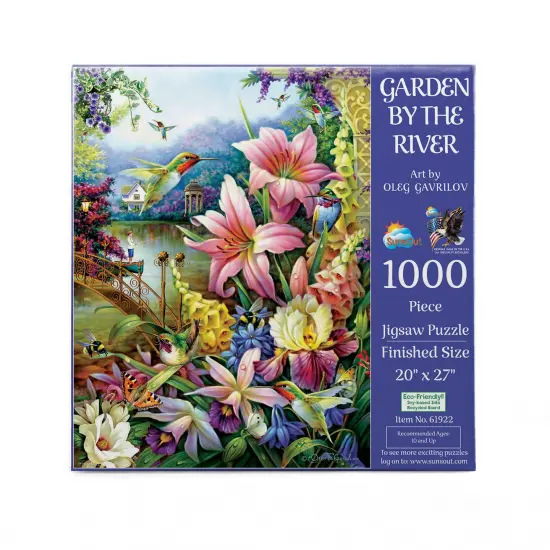 Sunsout Garden by the River 1000 pc Jigsaw Puzzle 61922 {4}