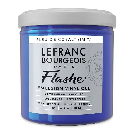 Lefranc & Bourgeois Flashe Vinyl Paint - Cobalt Blue Hue, 125 ml jar {2}