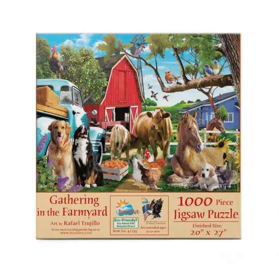 Sunsout Gathering in the Farmyard 1000 pc Jigsaw Puzzle 42255 {4}