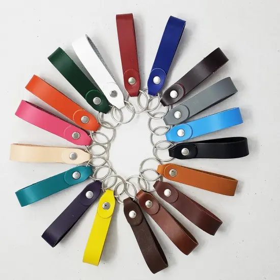 Blank Leather Keychains &ndash; DIY Engraving Kit, Pack of 10 (&frac34;" x 4.5") Jade {4}