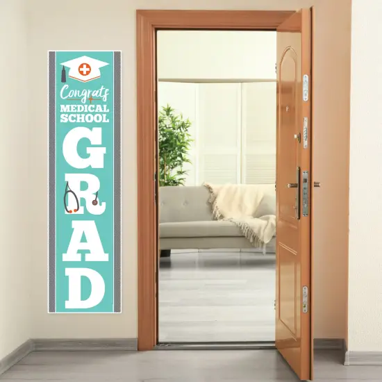 Big Dot of Happiness Medical School Graduation Party Door Decoration - Vertical Banner {7}