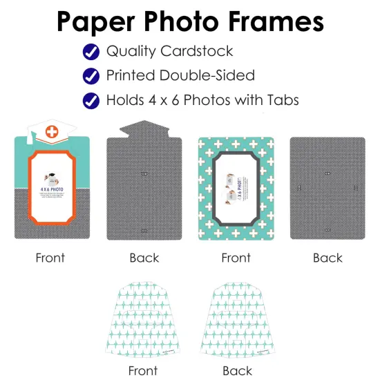 Big Dot of Happiness Medical School Grad - Doctor Graduation Party 4x6 Picture Display - Paper Photo Frames - Set of 12 {6}