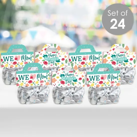 Big Dot of Happiness Colorful Floral Happy Mother's Day - DIY We Love Mom Party Clear Goodie Favor Bag Labels - Candy Bags with Toppers - Set of 24 {3}