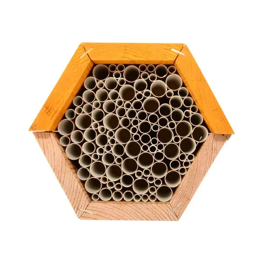 Esschert Design Hexagonal Bee Pine Wood Cold Weather House Shelter {7}