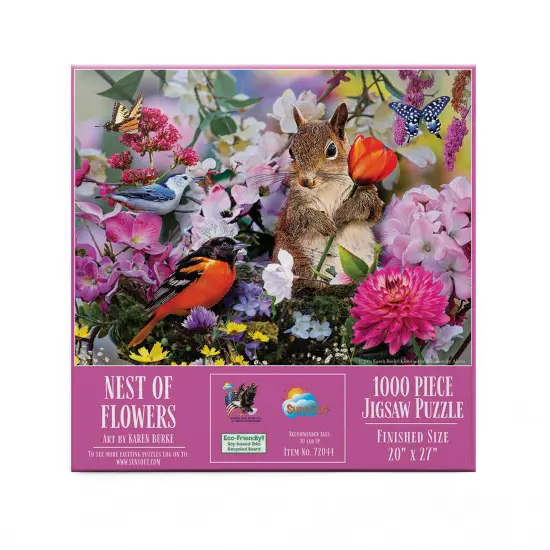 Sunsout Nest of Flowers 1000 pc Jigsaw Puzzle 72044 {4}