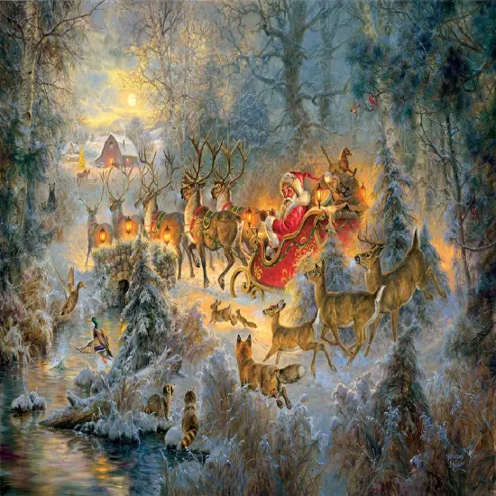 Sunsout Merry Christmas to All 1000 pc Christmas Jigsaw Puzzle 69855 {1}