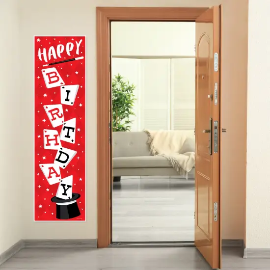 Big Dot of Happiness Ta-Da, Magic Show - Magical Birthday Party Front Door Decoration - Vertical Banner {7}