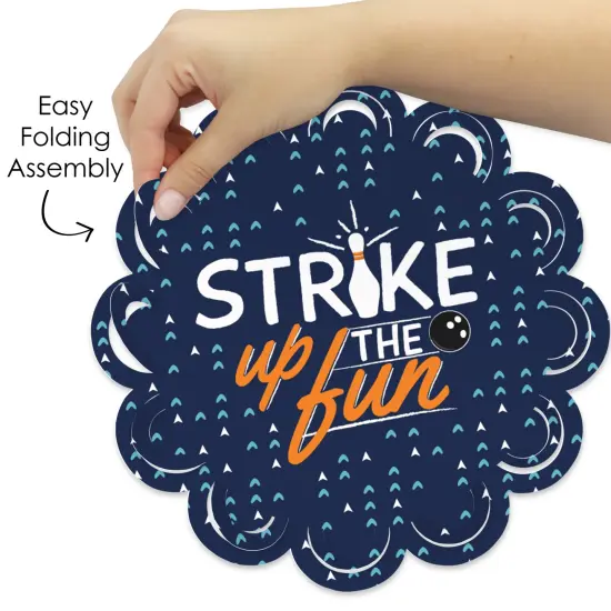 Big Dot of Happiness Strike Up the Fun - Bowling - Birthday Party or Baby Shower Round Table Decorations - Paper Chargers - Place Setting For 12 {6}