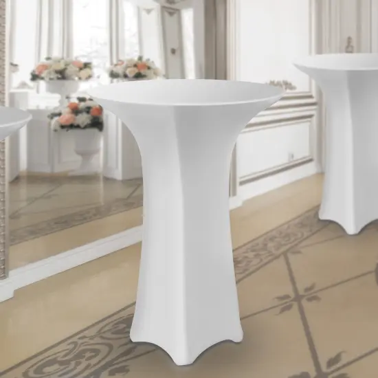 Lann's Linens - Round Highboy Cocktail Table Cover, Stretch Spandex Fitted Tablecloth {5}
