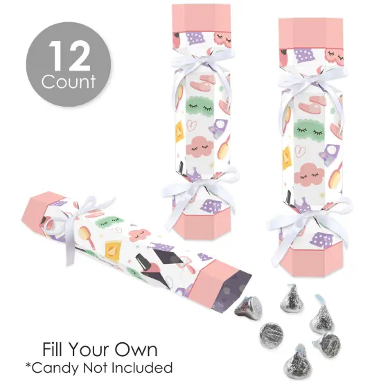 Big Dot of Happiness Pajama Slumber Party - No Snap Girls Sleepover Birthday Party Table Favors - DIY Cracker Boxes - Set of 12 {4}
