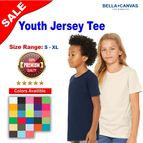 BELLA + CANVAS&reg; Youth Jersey Tee - 3001Y White {2}