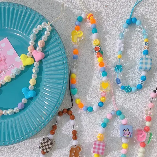 120 Pieces Acrylic Assorted Beads Mix Color Flower Heart Butterfly Candy Beads Pastel Beads Candy Color Plastic Beads Cute Round Beads Bulk for Bracelets Jewelry Making Necklaces DIY Crafts {3}