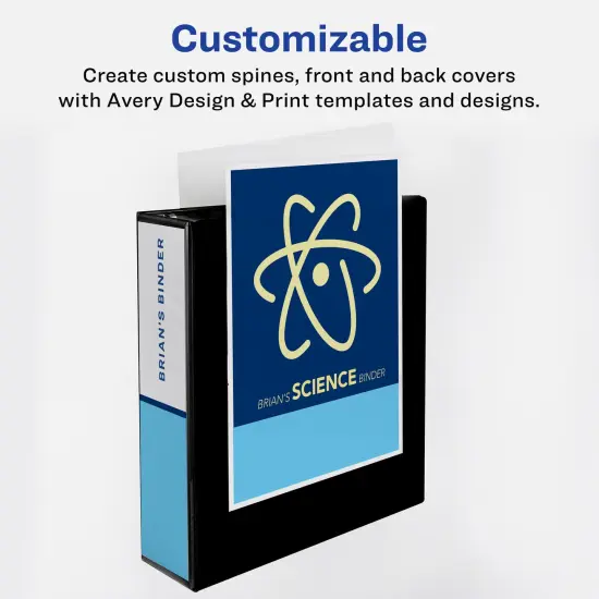 Avery Heavy-Duty View 3 Ring Binder, 1" One Touch EZD Rings, 1 Red Binder (79170) {3}