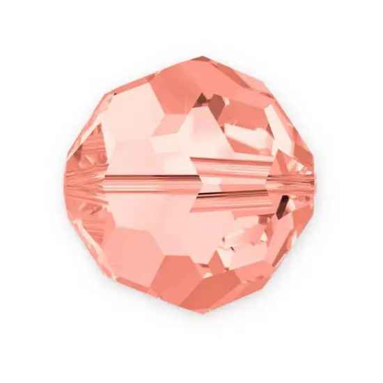 100 Pieces Adabele Austrian 4mm (0.16 Inch) Small Faceted Loose Round Crystal Beads Light Padparadscha Pink Compatible with 5000 Swarovski Crystals Preciosa SS2R-430 {2}