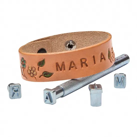 Realeather(R) Crafts Alphabet & Number Stamp Set-1/4" {5}