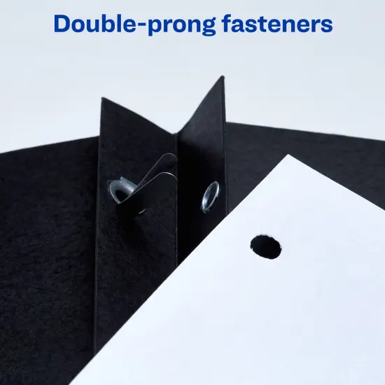 Avery Two Pocket Folders with 3 Prong Fasteners, Holds 70 Sheets, 25 Black Folders (47978) {4}