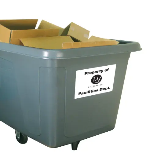 Avery Durable ID Labels, Permanent Adhesive, 8-1/2" x 11", Matte White, 50 Labels (6575) {3}