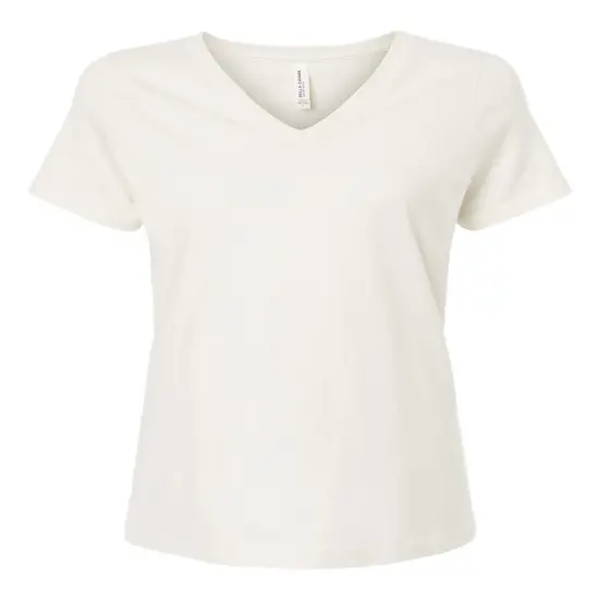 BELLA + CANVAS&reg; Women&rsquo;s Jersey Relaxed Short Sleeve V-Neck T-Shirt Vintage white {2}