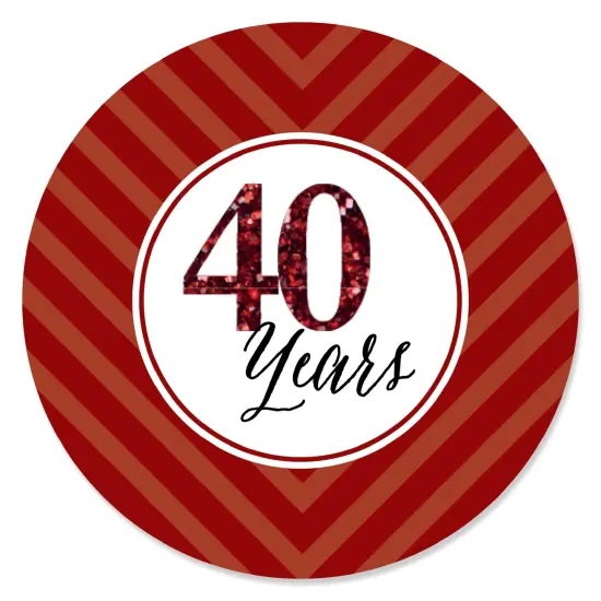 Big Dot of Happiness We Still Do - 40th Wedding Anniversary - Party Circle Sticker Labels - 24 Count {1}