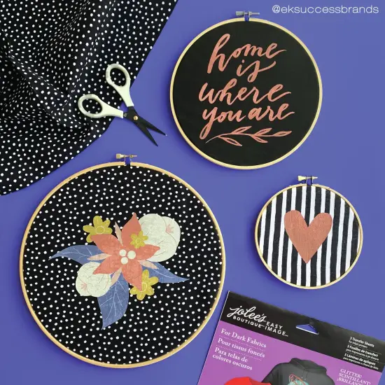 Jolee's Easy Image Transfer Sheets 8.5"X11" 3/Pkg-Glitter For Dark Fabrics {6}