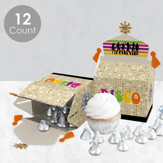 Big Dot of Happiness 70's Disco - Treat Box Party Favors - 1970s Disco Fever Party Goodie Gable Boxes - Set of 12 {4}